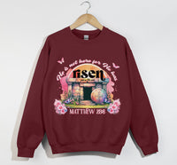 Load image into Gallery viewer, He Is Not Here For He Has Risen - Christian Sweatshirt
