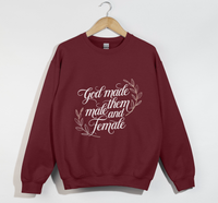 Load image into Gallery viewer, God Made Them Male And Female - Christian Sweatshirt
