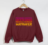 Load image into Gallery viewer, Waymaker, Miracle Worker, Promise Keeper, Light in the Darkness - Christian Sweatshirt
