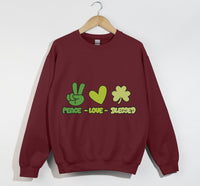 Load image into Gallery viewer, Peace, Love And Blessed - Christian Sweatshirt
