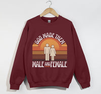 Load image into Gallery viewer, God Made Them Male And Female - Christian Sweatshirt
