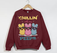 Load image into Gallery viewer, Chillin' With My Peeps - Easter Christian Sweatshirt