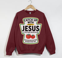 Load image into Gallery viewer, Catch Up With Jesus - Christian Sweatshirt