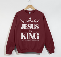 Load image into Gallery viewer, Jesus Is King Not The Government - Christian Sweatshirt
