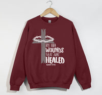Load image into Gallery viewer, By His Wounds We Are Healed - Christian Sweatshirt