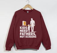 Load image into Gallery viewer, Kids Need Fathers, Not Screens - Sweatshirt

