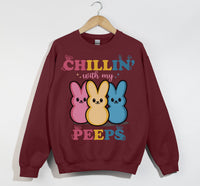 Load image into Gallery viewer, Chillin&#39; With My Peeps - Easter Christian Sweatshirt
