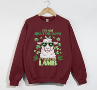 Load image into Gallery viewer, It&#39;s Not About The Bunny, It&#39;s About The Lamb - Christian Sweatshirt
