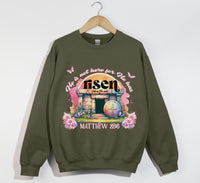 Load image into Gallery viewer, He Is Not Here For He Has Risen - Christian Sweatshirt
