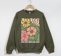 Load image into Gallery viewer, Jesus Saves, Forever And Always - Christian Sweatshirt
