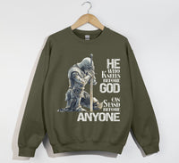 Load image into Gallery viewer, He Who Kneels Before God - Christian Sweatshirt
