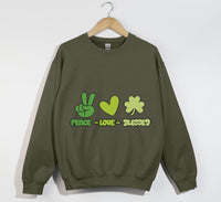Load image into Gallery viewer, Peace, Love And Blessed - Christian Sweatshirt
