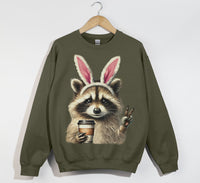 Load image into Gallery viewer, Easter Raccoon Bunny Sweatshirt
