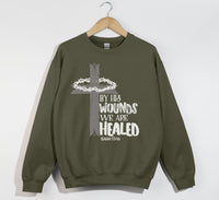 Load image into Gallery viewer, By His Wounds We Are Healed - Christian Sweatshirt
