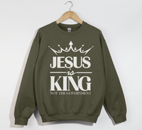 Load image into Gallery viewer, Jesus Is King Not The Government - Christian Sweatshirt
