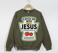 Load image into Gallery viewer, Catch Up With Jesus - Christian Sweatshirt