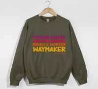 Load image into Gallery viewer, Waymaker, Miracle Worker, Promise Keeper, Light in the Darkness - Christian Sweatshirt
