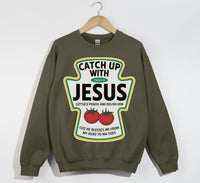 Load image into Gallery viewer, Catch Up With Jesus - Christian Sweatshirt
