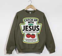 Load image into Gallery viewer, Catch Up With Jesus - Christian Sweatshirt
