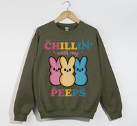 Load image into Gallery viewer, Chillin&#39; With My Peeps - Easter Christian Sweatshirt
