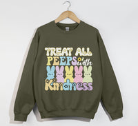 Load image into Gallery viewer, Treat All Peeps With Kindness - Easter Sweatshirt