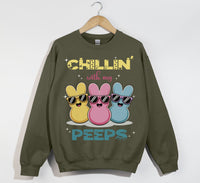 Load image into Gallery viewer, Chillin' With My Peeps - Easter Christian Sweatshirt