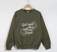 Load image into Gallery viewer, God Made Them Male And Female - Christian Sweatshirt
