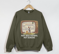 Load image into Gallery viewer, Kids Need Fathers, Not Screens - Sweatshirt
