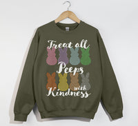 Load image into Gallery viewer, Treat All Peeps With Kindness - Easter Sweatshirt