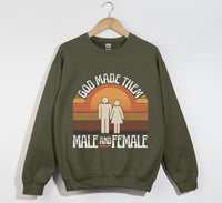 Load image into Gallery viewer, God Made Them Male And Female - Christian Sweatshirt
