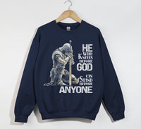 Load image into Gallery viewer, He Who Kneels Before God - Christian Sweatshirt
