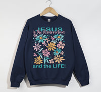 Load image into Gallery viewer, Jesus Is The Resurrection And The Life - Christian Sweatshirt
