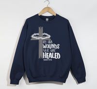 Load image into Gallery viewer, By His Wounds We Are Healed - Christian Sweatshirt
