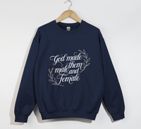 Load image into Gallery viewer, God Made Them Male And Female - Christian Sweatshirt
