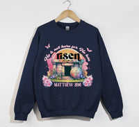 Load image into Gallery viewer, He Is Not Here For He Has Risen - Christian Sweatshirt
