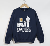 Load image into Gallery viewer, Kids Need Fathers, Not Screens - Sweatshirt
