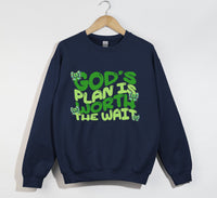 Load image into Gallery viewer, God&#39;s Plan Is Worth The Wait - Christian Sweatshirt
