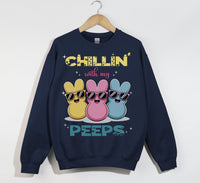 Load image into Gallery viewer, Chillin' With My Peeps - Easter Christian Sweatshirt