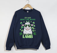 Load image into Gallery viewer, It&#39;s Not About The Bunny, It&#39;s About The Lamb - Christian Sweatshirt
