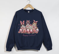 Load image into Gallery viewer, Happy Easter Sweatshirt - Cute Cat Sweatshirt
