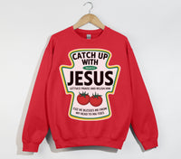 Load image into Gallery viewer, Catch Up With Jesus - Christian Sweatshirt
