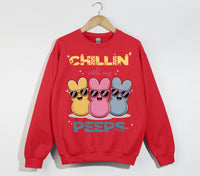 Load image into Gallery viewer, Chillin' With My Peeps - Easter Christian Sweatshirt