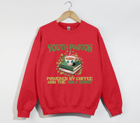 Load image into Gallery viewer, Powered By Coffee And The Holy Spirit - Christian Sweatshirt, Youth Pastor Gift
