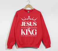 Load image into Gallery viewer, Jesus Is King Not The Government - Christian Sweatshirt
