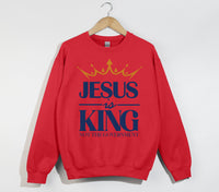 Load image into Gallery viewer, Jesus Is King Not The Government - Christian Sweatshirt
