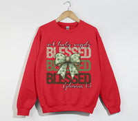 Load image into Gallery viewer, Not Lucky, Simply Blessed - Christian Sweatshirt
