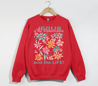 Load image into Gallery viewer, Jesus Is The Resurrection And The Life - Christian Sweatshirt
