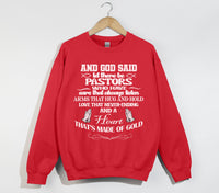 Load image into Gallery viewer, And God Said, Let There Be Pastors - Christian Sweatshirt
