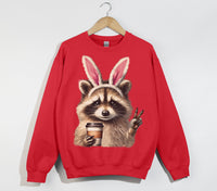 Load image into Gallery viewer, Easter Raccoon Bunny Sweatshirt