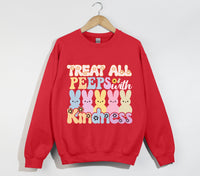 Load image into Gallery viewer, Treat All Peeps With Kindness - Easter Sweatshirt
